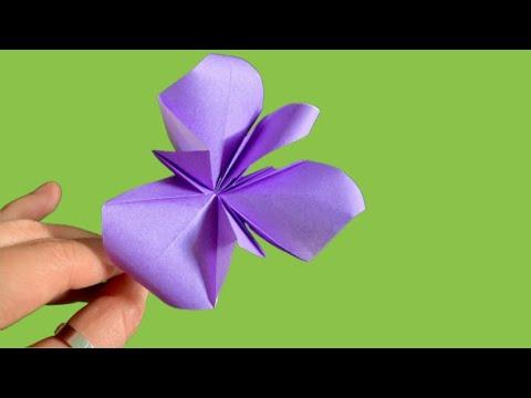 Easy Origami Iris flower from a square paper