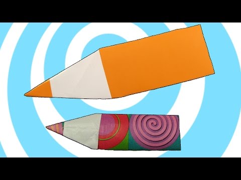 Easy Paper Origami Pencil Instructions