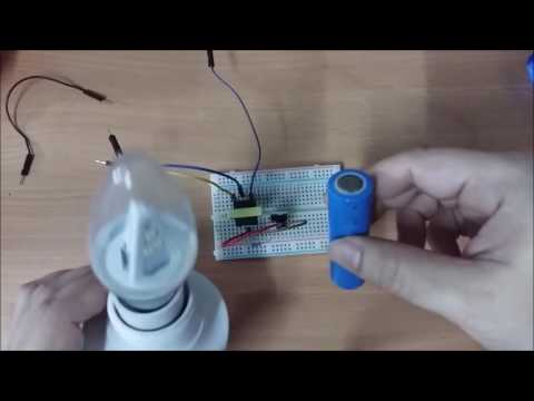 Easy Simple DC to AC inverter using mini step up transformer - Step up 3.7 volt to 400 ++ Volts