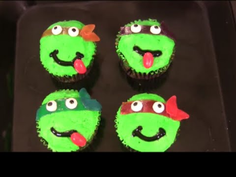 Easy TMNT Camouflage Cupcakes Tutorial