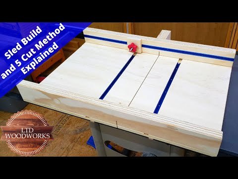 Easy Table Saw Sled With A Stop Block/ DIY Woodworking/5 Cut Method Explained