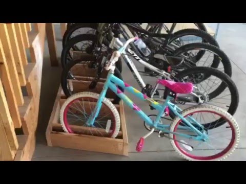 Easy To Build Garage Bike Rack, Simple &amp;amp; Clean Design