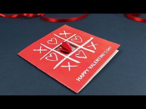 Easy XOXO Pop up Heart Valentine's Day Card