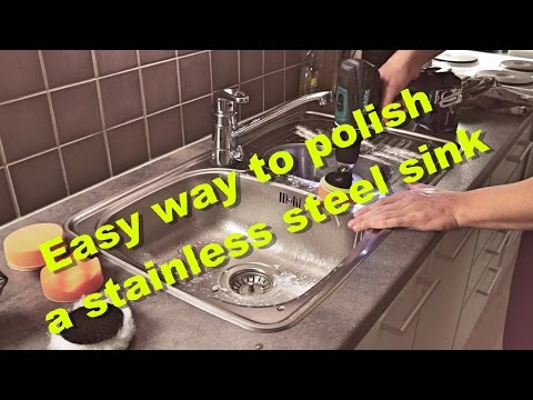 Easy way to polish and remove scratches from a stainless steel sink