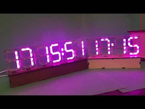 Edge-Lit Seven Segment Clocks