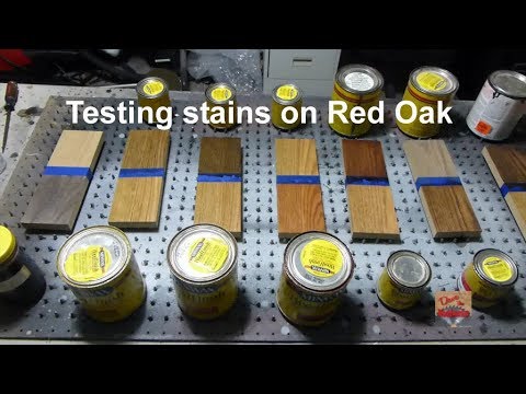 Effects of different stains on Red Oak wood