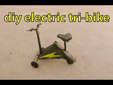 Electric tri-bike built by a 6 year old