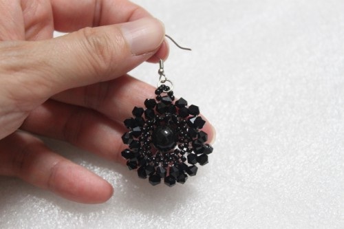 Elegant Black Sunflower Earring.jpg