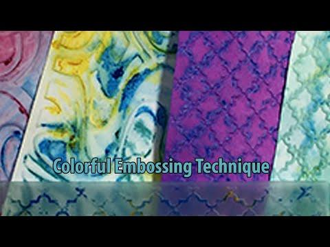 Embossing with Marabu Crayons