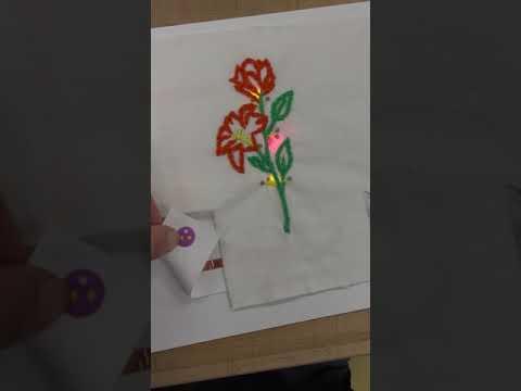 Embroidered Circuit Flower &quot;Aigul&quot; That Grows in Kyrgyzstan