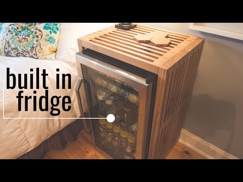 End Table with Built In Fridge // Nelson Bench Inspired