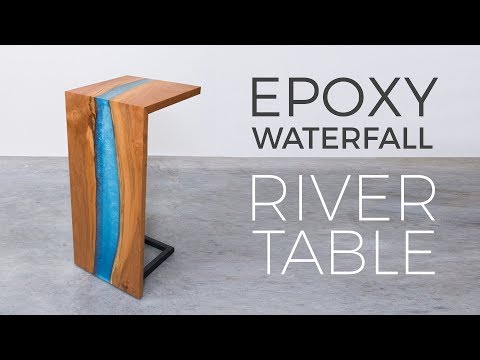 Epoxy Waterfall River Table with Live Edge | Woodworking How to Build