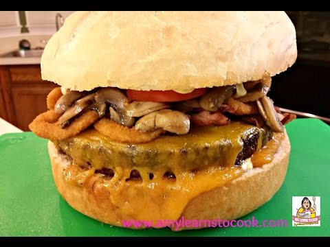 Eric's EPIC 7 Pound Cheeseburger  - How to make a HUGE JUICY BURGER!