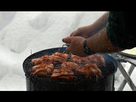 Eric's Survival Cooking: Bacon Wrapped Smoked Chicken on the WSM ~ The Blizzard of 2016