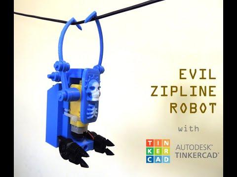 Evil Zipline Robot