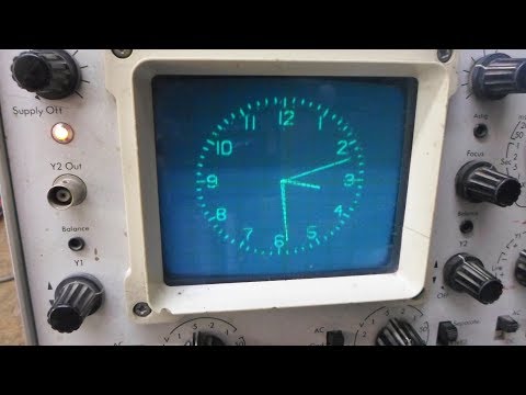 Extremly simple Oscilloscope clock with ESP32