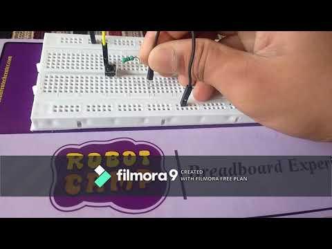 FIRST USING A BREADBOARD AND A LED !!!