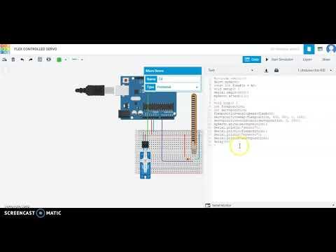 FLEX SENSOR CONTROLLED SERVO MOTOR (ARDUINO INTERFACED)