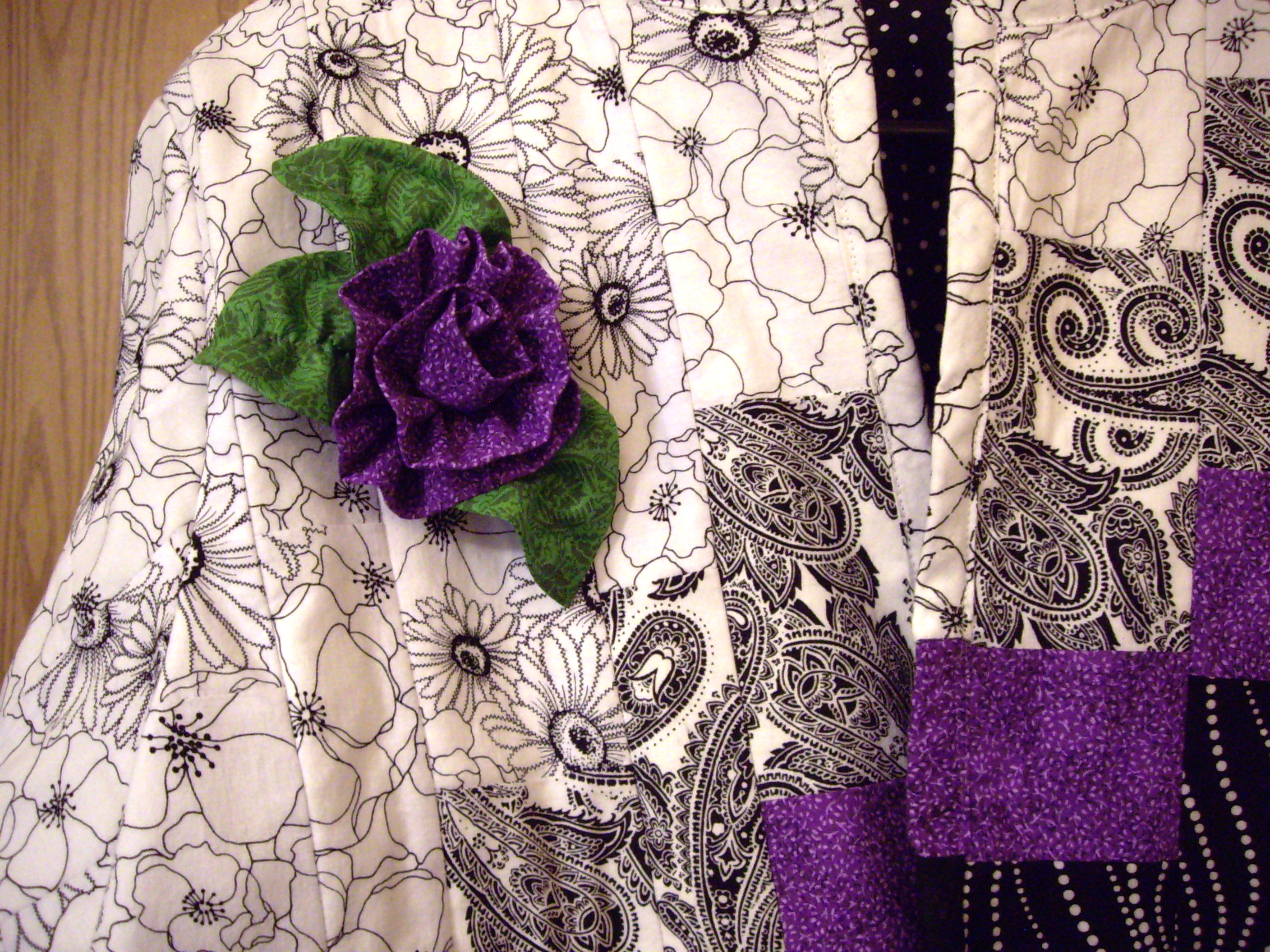 Fabric Corsage on Jacket.JPG