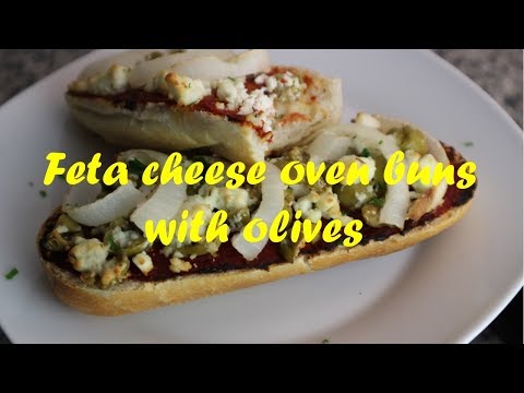 Feta cheese oven buns with olives recipe