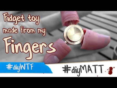 Finger spinner fidget toy made with real fingers