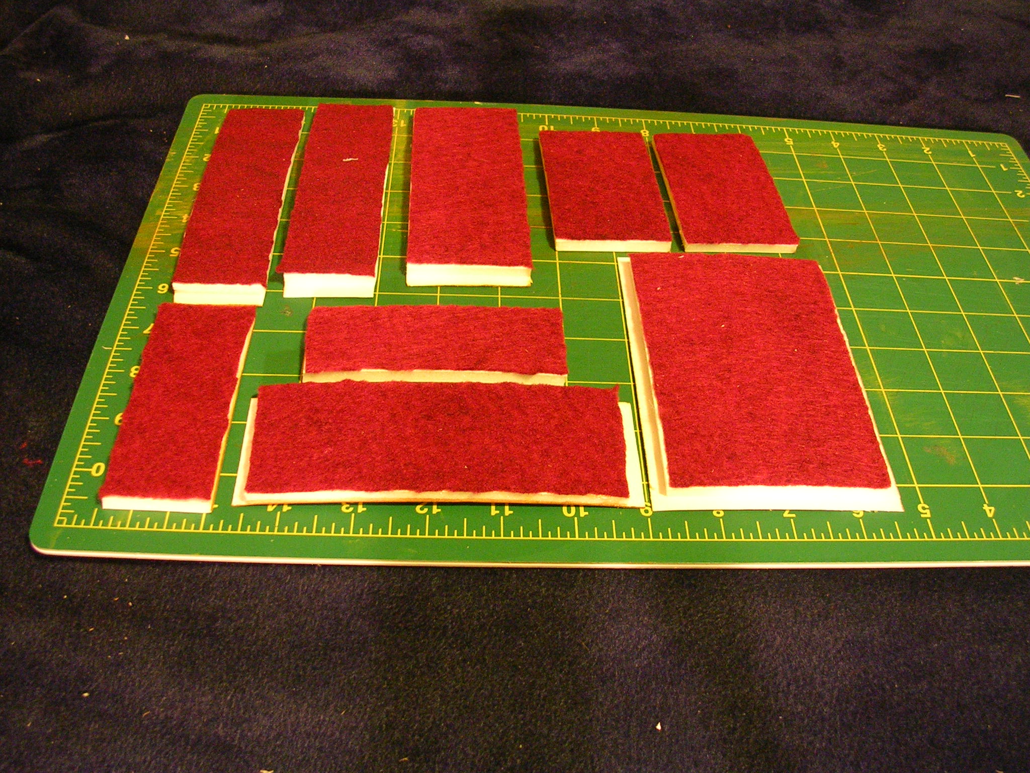 Finished felt sections.JPG