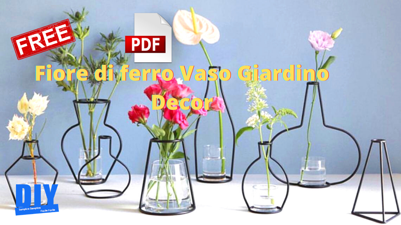 Fiore di ferro Vaso Giardino Decor.png