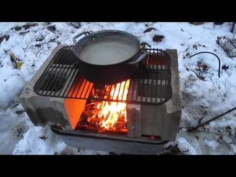 Fire! Evaporating sap the old-fashioned way