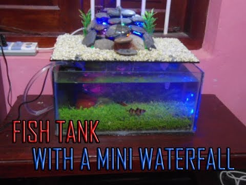 Fish Tank with a Mini Waterfall