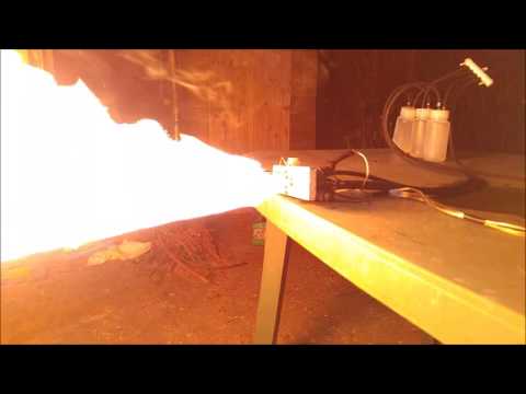 Flame thrower test