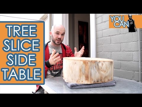 Flatten Timber Using A Router | Tree Slice Side Table