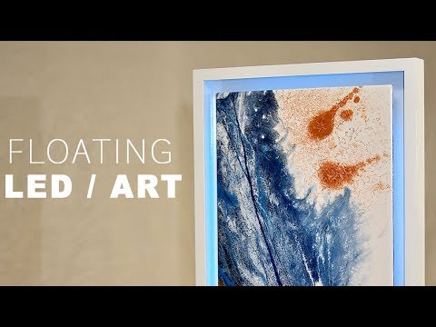 Floating Epoxy Resin Wall Art With LED