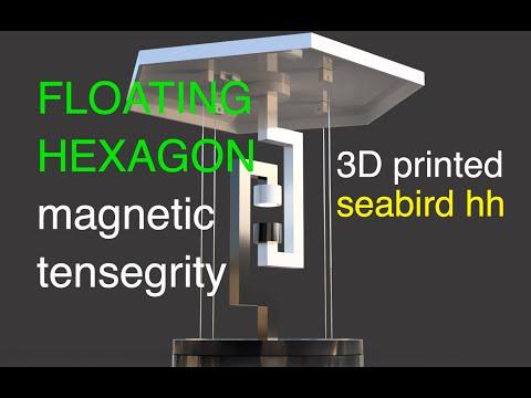 Floating Hexagon - Tensegrity - 3D Printed