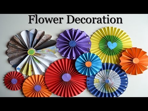 Flower decoration -  Paper rosettes