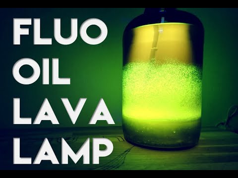 Fluorescent oil lava lamp