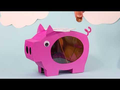 Flying Pig Piggy Bank Powered by MicroBit and Crazy Circuits - When Pigs Fly!