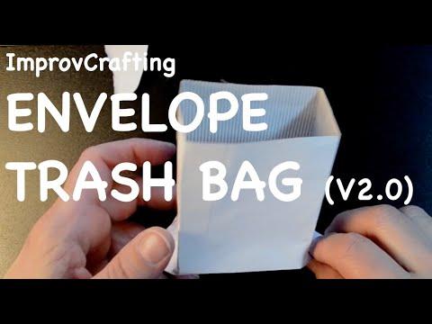 Folding a Benchtop Mini Trash Can from an Envelope (version 2&mdash;simpler!)