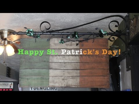 Forged banner for Flanagan's Irish Pub - Happy St. Patrick's Day!