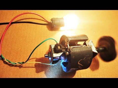 Free Excitation Generator from a Mixer  Motor DIY