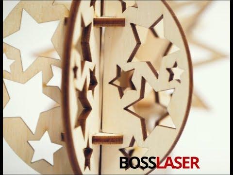 Free Laser Cut Birch Wood 3D Christmas Ornaments Files - Boss Laser