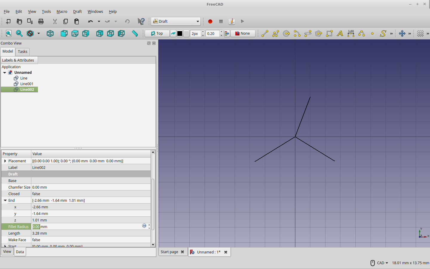 FreeCAD Three Lines.png