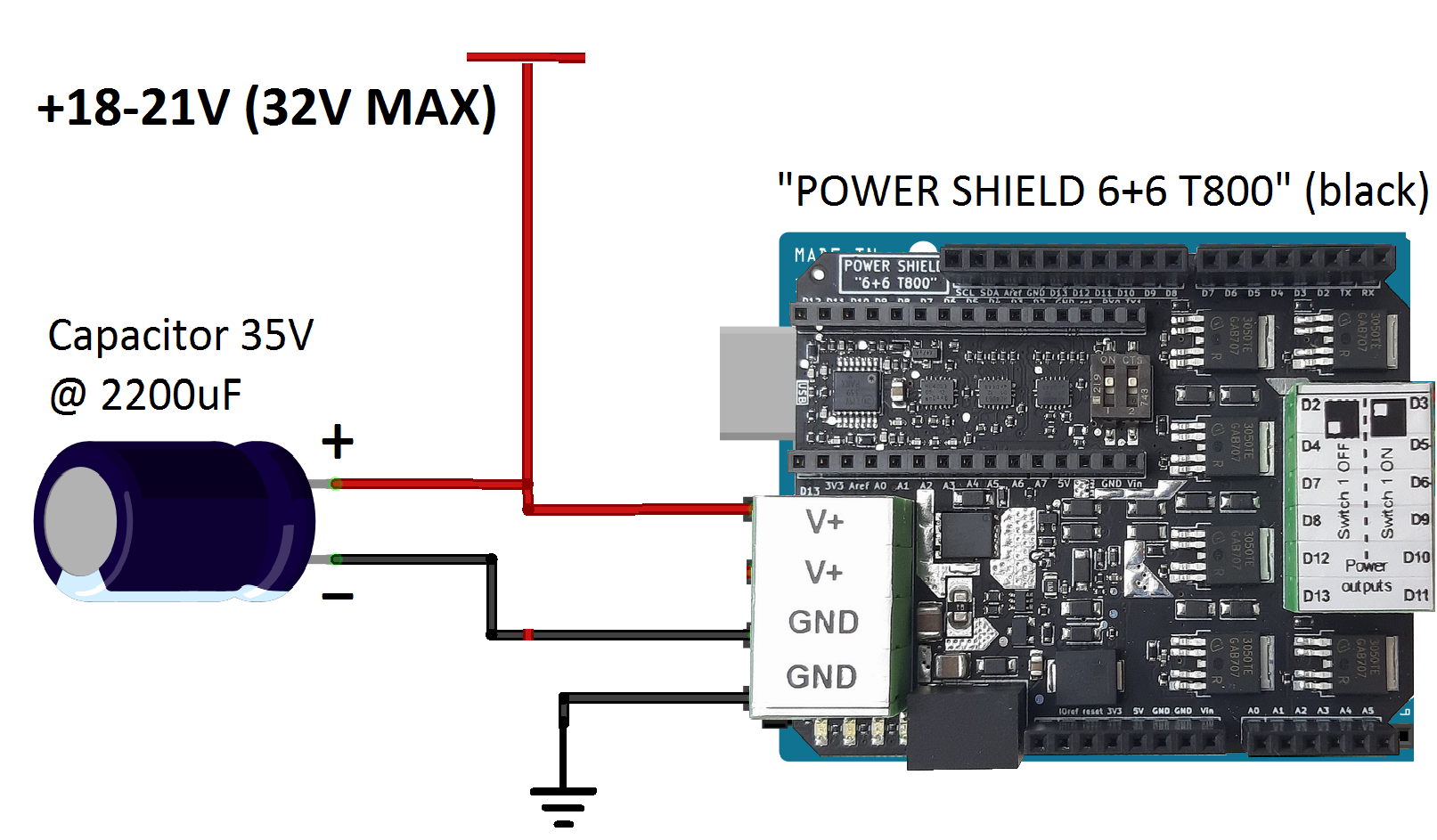 Fritzing + POWER SHIELD + resistor + 100W LED 2019-07-30.png