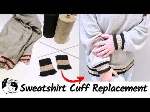 From Worn-Out to Wow: Hand-Knit Sweatshirt Cuff Replacement