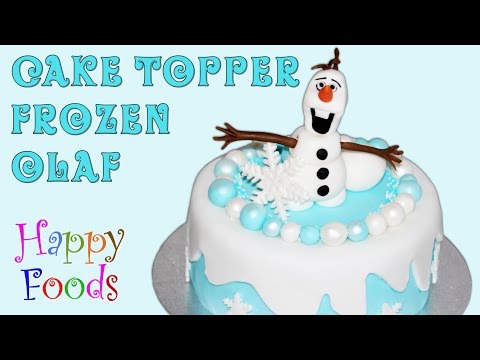 Frozen Snowman Olaf Fondant Icing Cake Topper Tutorial