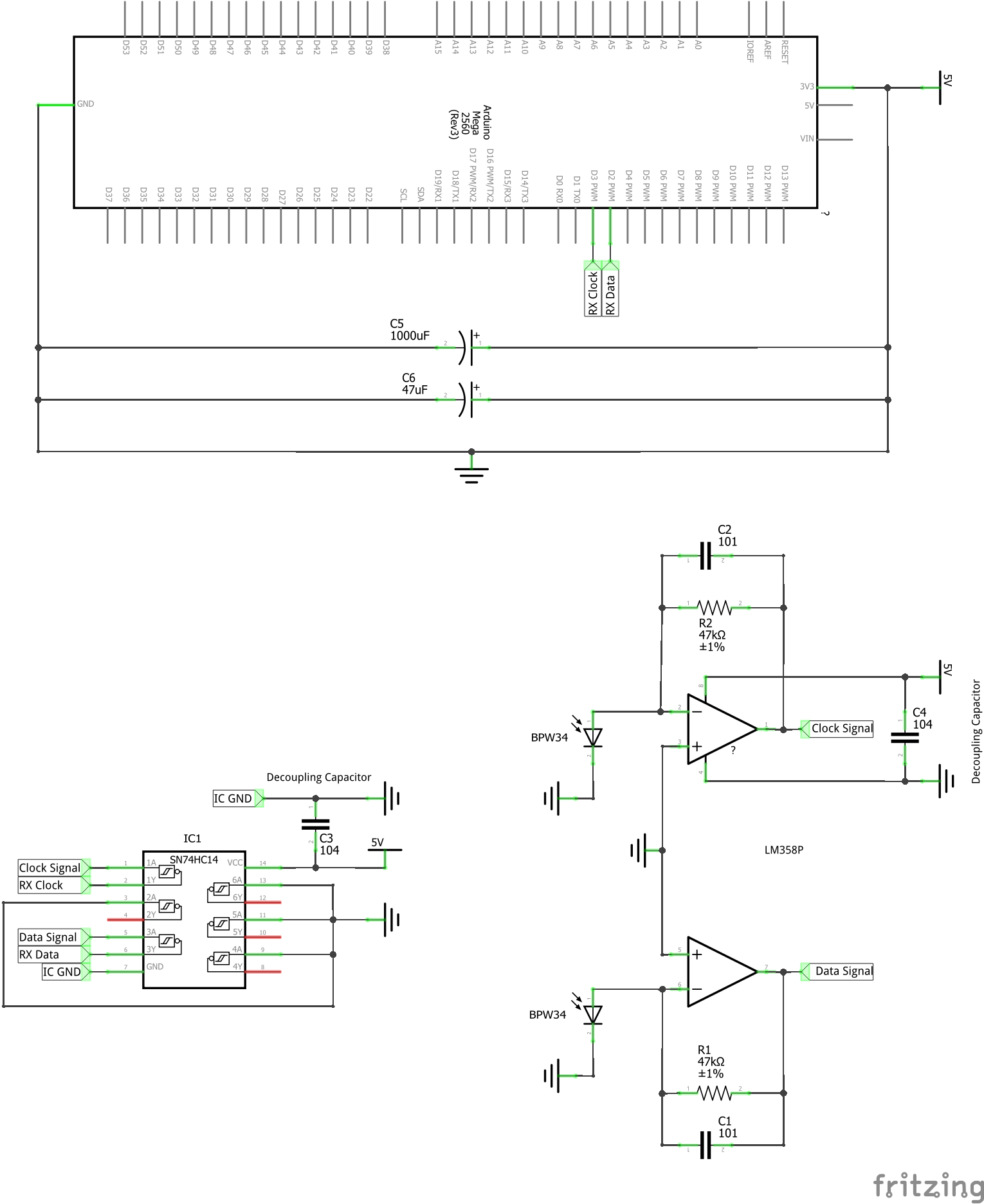 Frtizing Arduino Build - Receiver Schematic.png