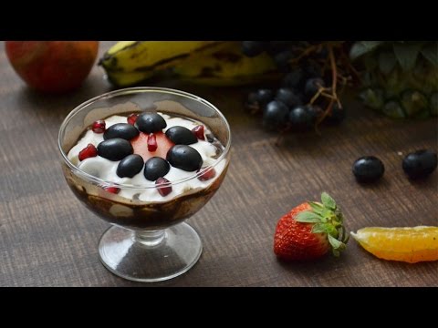 Fruit cream dessert recipe - instant kids dessert recipe - mixed fruit cream salad