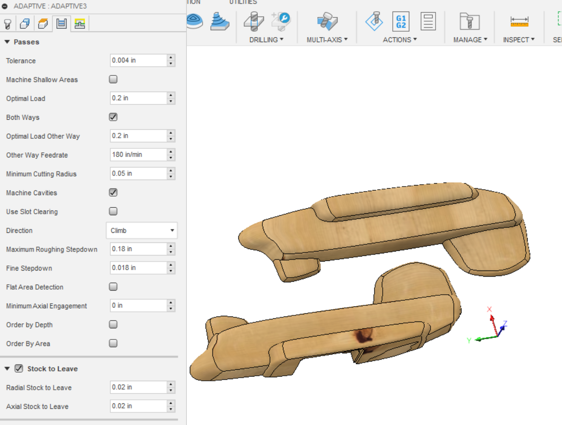 Fusion 360 manufacture adaptive clearing left side setup.png