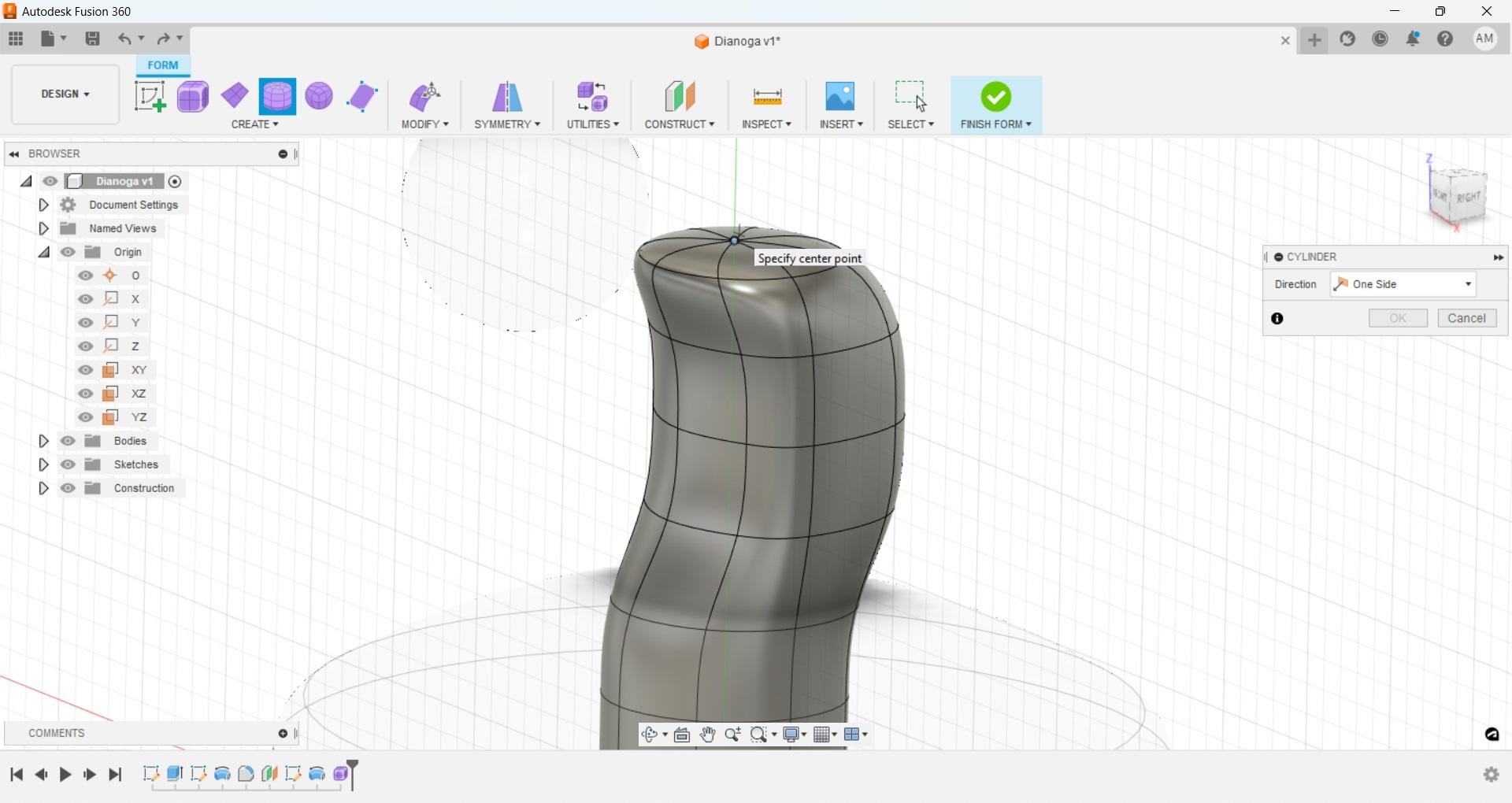 Fusion Free Form Eye Cylinder Modify Start Point.jpg