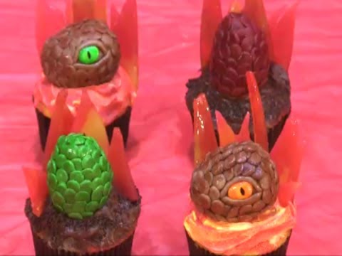 Game of Thrones Dragon Fire Cupcakes