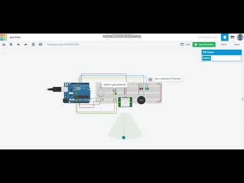 Gas Leakage and Human Detection Circuit for Chemical Industries